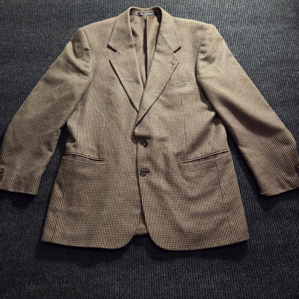 Vtg Stafford Silk Wool Blazer 90s Oversized Boxy Unisex Fit Men's 42R XL